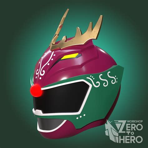 Power Ranger Wild Force Reindeer Helmet V2 3d Model 3d Printable Cgtrader