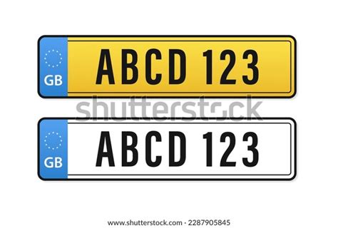 British Uk Car License Plate Template Stock Vector (Royalty Free) 2287905845 | Shutterstock