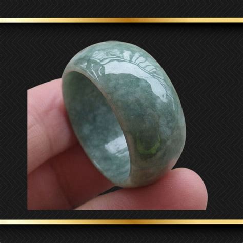 Large Brooding Green Jadeite Jade Ring Size 13.5 Semi… - Gem