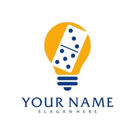 Bulb Domino logo vector template, Creative Domino logo design concepts 17682246 Vector Art at ...