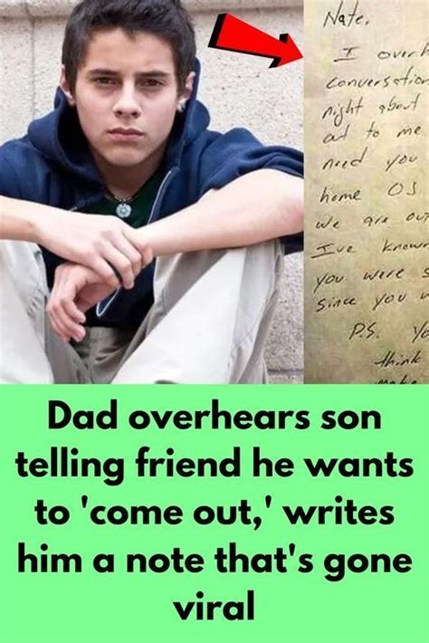 Dad Overhears Son Telling Friend He Wants To Come Out Writes Him A