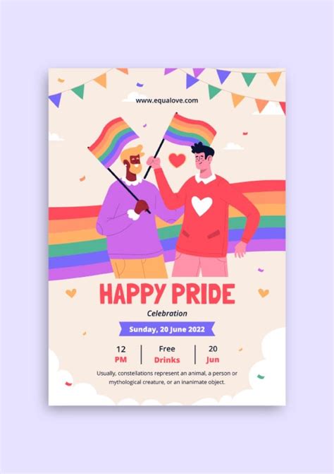 Design This Hand Drawn Lgbtiq Pride Month Flyer Layout Online