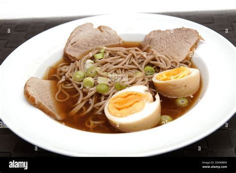 ramen soup with egg, noodles and beef Stock Photo - Alamy