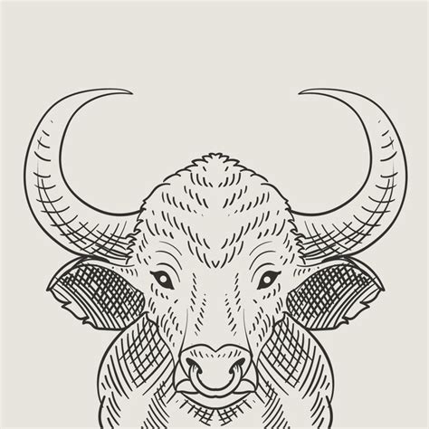 Ilustraci N Estilo De Grabado De Toro Vintage Vector Premium