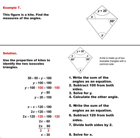 Math Example Solving Equations Solving Equations With Angle Measures 2 Example 7 Media4math