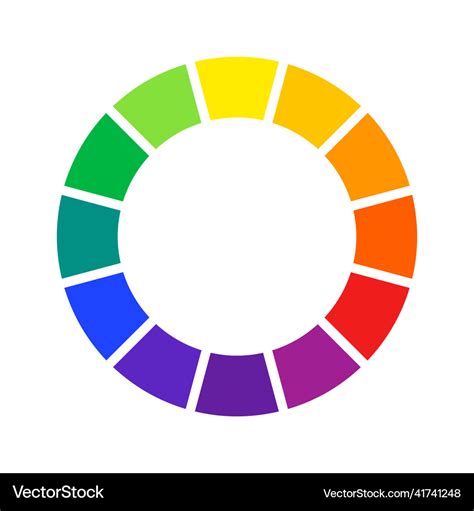 Color wheel guide with twelve colors Royalty Free Vector