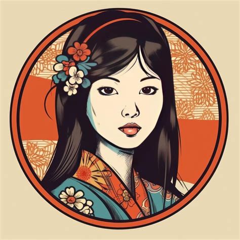 Premium Ai Image Beautiful Japanese Kimono Girl Vector