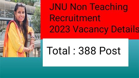 Jnu Non Teaching Recruitment Vacancy Details Total Post