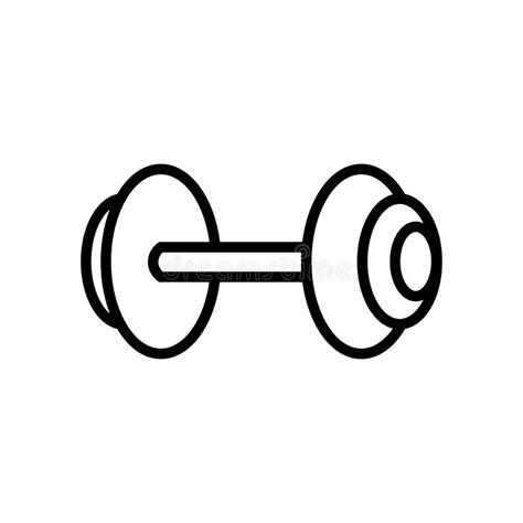 Dumbbell Icon Vector Sign And Symbol Isolated On White Background