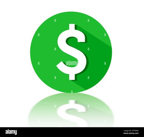 Flat dollar icon on white background Stock Photo - Alamy