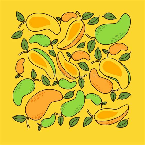 Mango Doodle Hand Drawn Design Stock Illustration Illustration Of