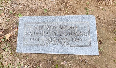 Barbara A Dunning 1934 1989 Find A Grave Memorial