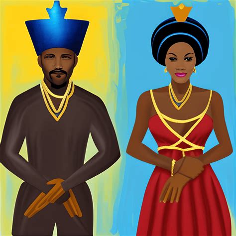 African American King And Queen Wearing Crowns · Creative Fabrica