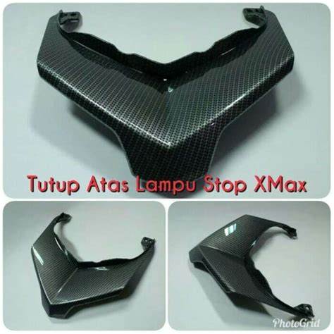 Promo Cover Tutup Lampu Stop Ducktail Yamaha Xmax Merek Nemo Carbon