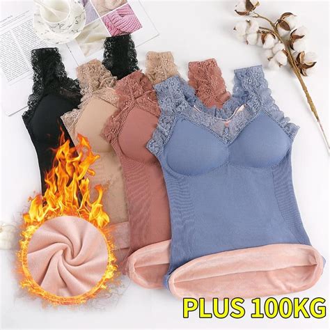 Thermal Underwear Plus Size Vest Thermo Lingerie Woman Winter Clothing Warm Top Inner Wear