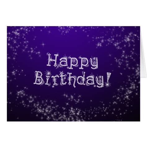 Glitter Happy Birthday Card | Zazzle