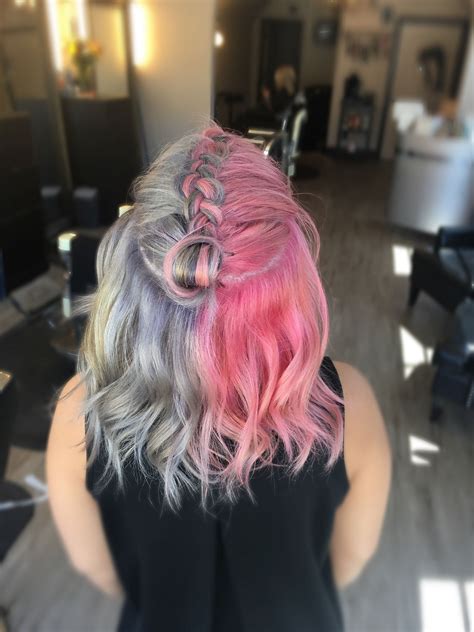 Adorable 35 Unique Half And Half Hair Color Ideas For Cute Women 35