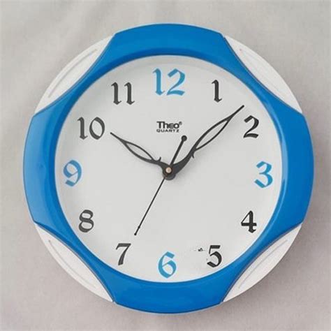 Theo Quartz Plastic Neno Wall Clock Size 275x275x45 Mm Model Name