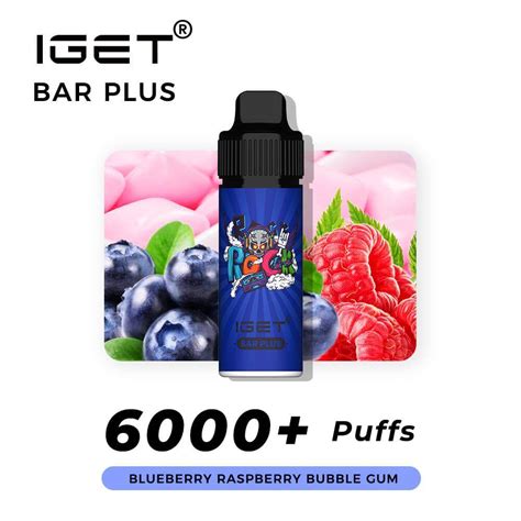 Iget Bar Plus Vape Puff Blueberry Raspberry Bubblegum The Vape Bar