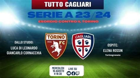 LIVE TC TuttoCagliari Live Ospite La Giornalista Elena Rossin