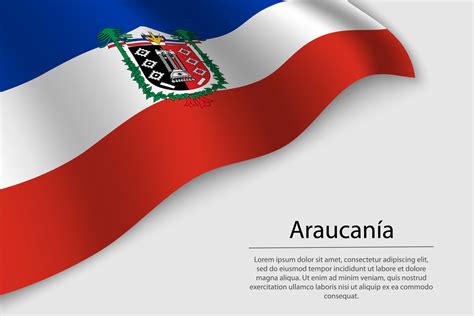 Waviing flag of Araucania 25356574 Vector Art at Vecteezy