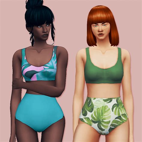 Sims 4 Cc Maxis Match Bikinis Swimwear Girls Guys Fandomspot Parkerspot