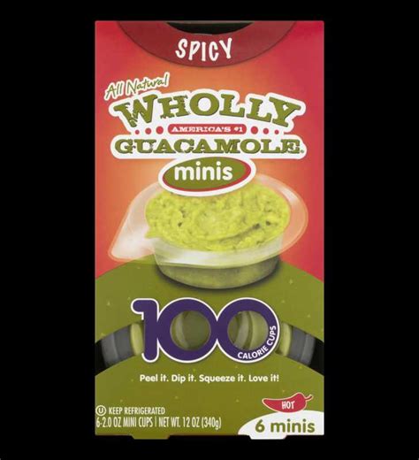 Wholly Guacamole Minis Classic Hot 6 Count 2 Oz