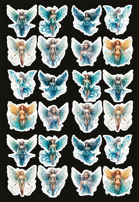 Amazon Mermaid Angel Stickers Set Of Stickers Mermaid