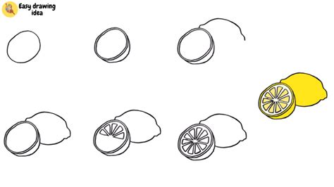 How To Draw A Lemon Step By Step