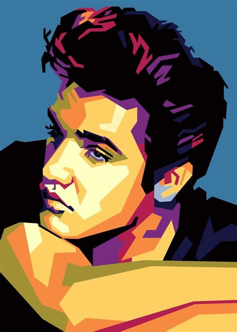 Elvis Presley 5 Poster By Ahmad Hanafi Displate Pop Art Posters