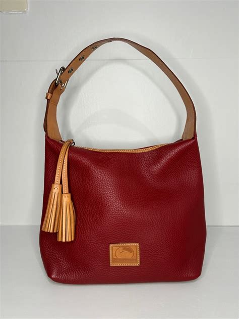 Dooney Bourke Paige Sac Wine Pebbled Leather Bag On Carousell