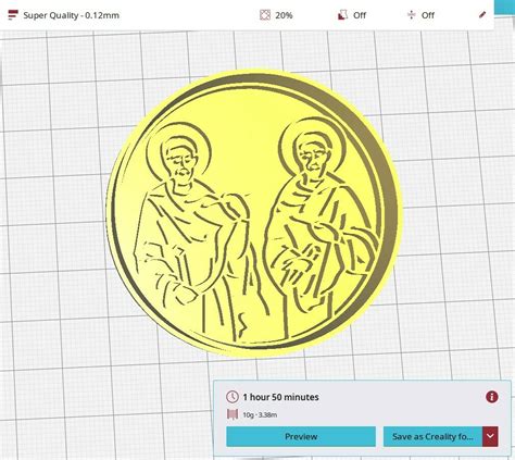 STL file Sveti vrači Kozma i Damjan modla za slavski kolac cookie