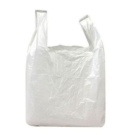 Pp Plain Pattern White Color Polythene Carry Bag For Grocery At Best