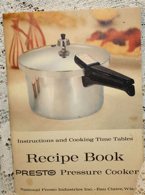 1961 PRESTO Pressure Cooker Instruction by talkingCrossthetable