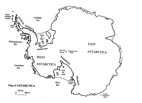 antarctica map outline - Antarctica Maps - Map Pictures