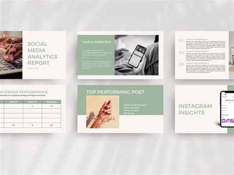 Social Media Analytics Report Template Social Media Performance Report Analytics Report Canva ...