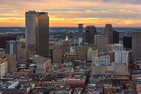 New Orleans Skyline At Sunset New Orleans Skyline Skyline Usa Cities