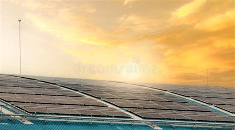 Solar Energy For Factory Or Warehouse Building Solar Panels On The