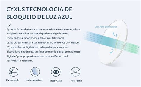 Cyxus Óculos de Luz Azul Óculos de Computador Lentes Transparentes Anti