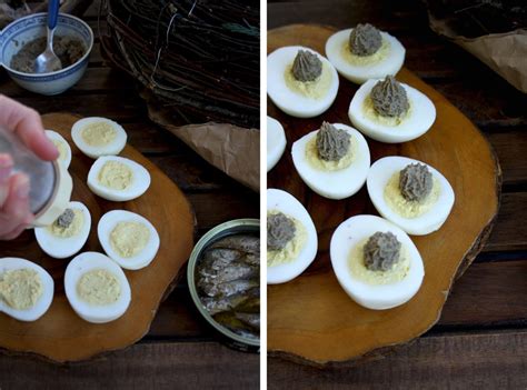 Russian Deviled Eggs With Sprats • Happy Kitchen