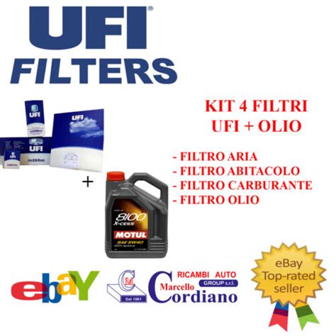 Kit Filtri Tagliando Olio Ufi Fiat Panda Multijet Olio Motul