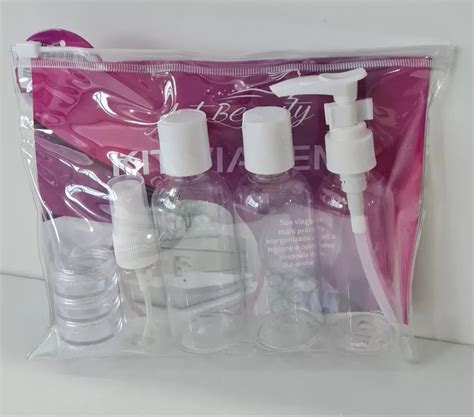 Kit Viagem Porta Shampoo Mini Frascos Pote Creme Pe As Mercado Livre