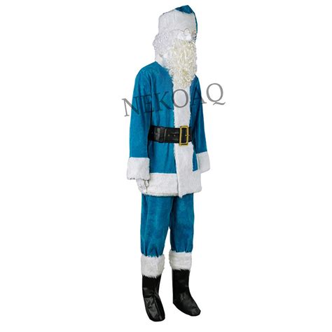 Blue Santa Claus Suit On Sale