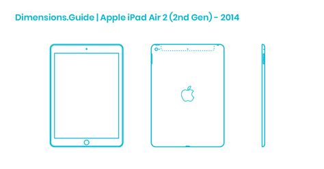 Apple iPad Air 2 (2nd Gen) - 2014 Dimensions & Drawings | Dimensions.Guide