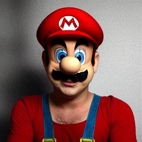 Super Mario In Real Life Hyper Real Portrait Of A Stable Diffusion