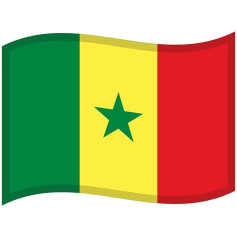 Senegal Waved Flag Icon | Waved Flags Iconpack | Wikipedia Authors