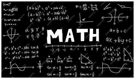 Fórmulas Matemáticas En Un Fondo De Pizarra El Elemento De Diseño Educativo Es Un Fondo Negro