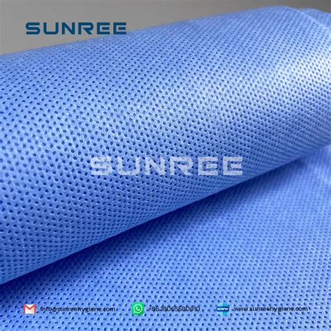 Blue Hydrophobic SMS SMMS Spunmelt Nonwoven Fabric Supplier SUNREE