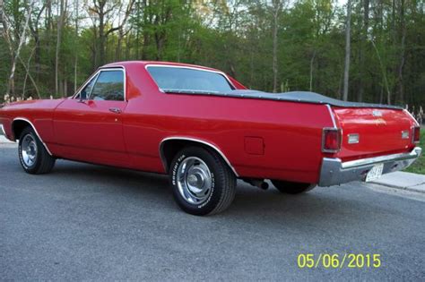 1970 EL CAMINO CRANBERRY RED WHITE STRIPES 4 SPEED PS PB Classic