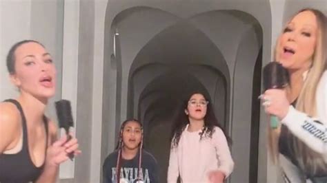 Kim Kardashian Mariah Carey Join Daughters North Monroe For Cute Tiktok